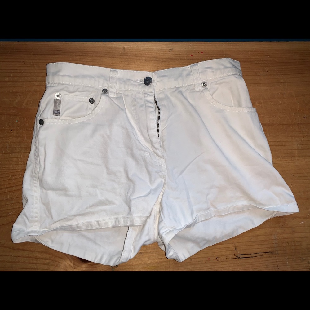 White Calvin Klein Jean Shorts